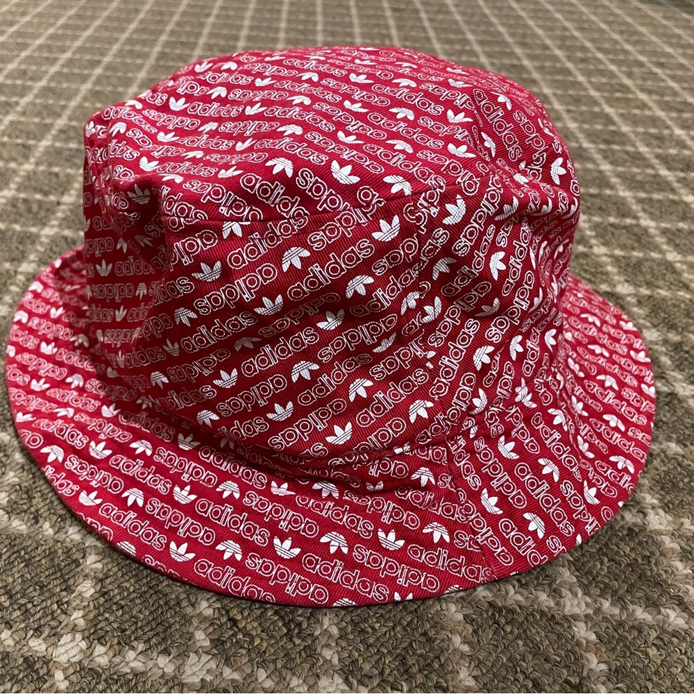 Adidas Red Logo Bucket Hat